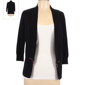 Premise Studio black cardigan silver zipper. NWT